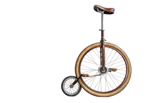 unicycle, isolated on transparent background - generated by ai