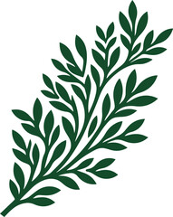Simple leafs Vector, leaves vector art, leaves isolated on white, perfect neat and clean shape vector art of flowers with branch, design elements, elegant green minimalist drawing leafs