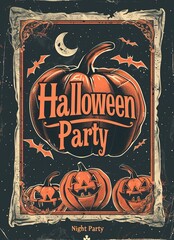 halloween card with pumpkin