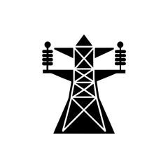 creative details transmission tower icon vector illustration