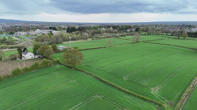 Countryside  farm and fields outside Ballymena Northern Ireland - 2025
