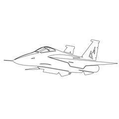 Fighter plane in vector art