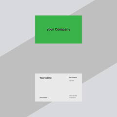 Modern Green and White Business Card Design