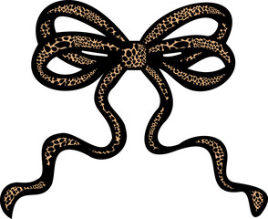 Animal Print Bow