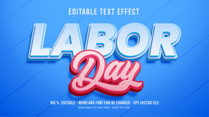 labor day editable text effect