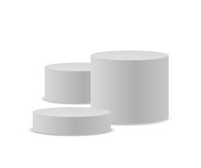 Minimal empty white podium vector design. Ideal for showcasing products, branding mockups, or UI presentations. Clean, soft shadow, and modern display scene for elegant visual focus, Vector assets.