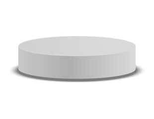 Minimal empty white podium vector design. Ideal for showcasing products, branding mockups, or UI presentations. Clean, soft shadow, and modern display scene for elegant visual focus, Vector assets.