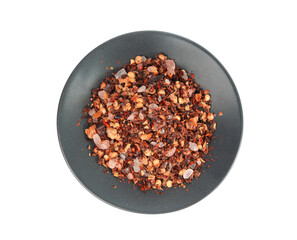 Chili and salt seasoning, red chilli pepper spice powder, dry crushed hot pepper flakes