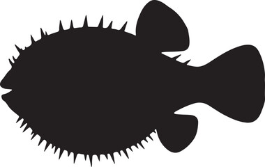Pufferfish Silhouette on White Background © Digital Dreams Studi