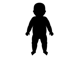 Black silhouette of a child