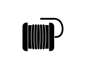 creative details cable spool icon vector illustration	