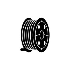 creative details cable spool icon vector illustration	