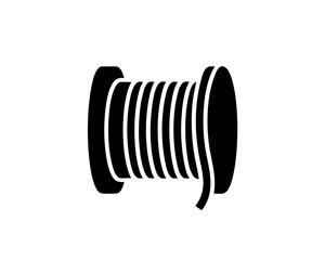 creative details cable spool icon vector illustration	