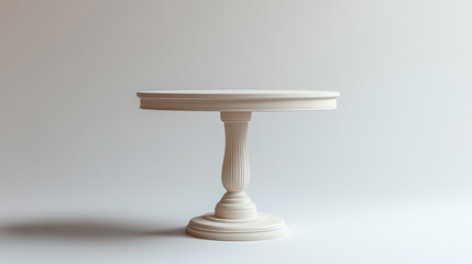 A modern white high-top table is presented against a stark white backdrop, ideal for contemporary design mockups and branding visuals