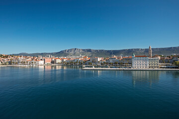 City of Split, Croatia in early morning - waterfront from the ferry