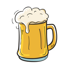 beer mug icon, beer mug vector illustration-simple illustration of beer mug, perfect for beer mug logos and icons