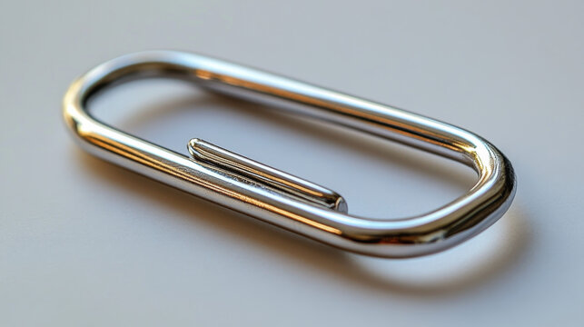 A triangular paper clip rests on a white surface, symbolizing simple, effective design in a minimalist style