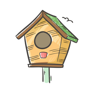 recommend clip art: birdhouse icon, birdhouse vector illustration-simple illustration of birdhouse, perfect for birdhouse logos and icons