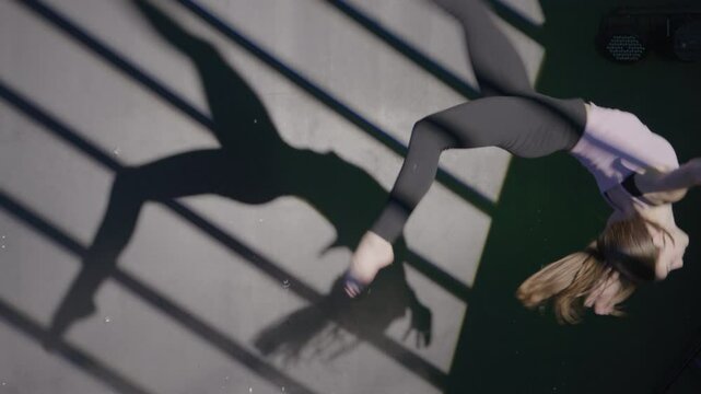 Young girls in dance class performing incredibly majestic dancing