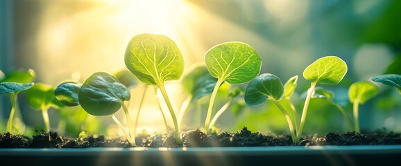 The practice of cultivating microgreens in plastic containers in home kitchens facilitates healthy eating habits, urban gardening, and learning about sustainable living through mini-farm setups