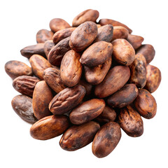 Obraz premium Cacao beans on white background