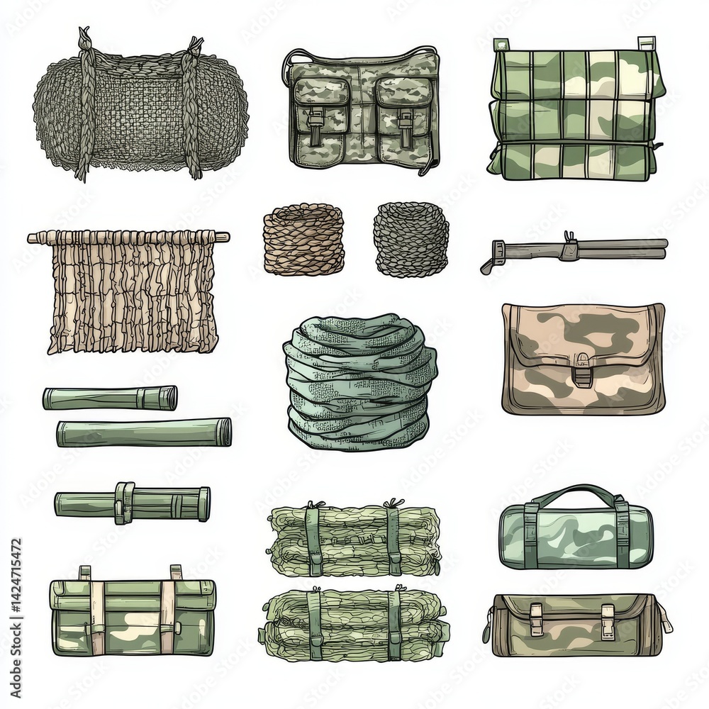 Aufkleber a minimalist design and copy space are incorporated into this stylish camouflage pattern background