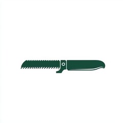 The image features a green hand saw tool set against a white background, complete with copy space for DIY endeavors