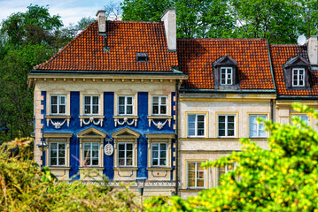 Old beautiful house in the Old Town of Warsaw