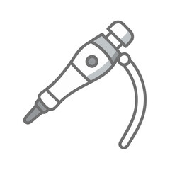 Medical Microneedling Device Isolated Icon on Black Background