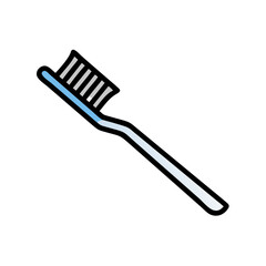 Modern Toothbrush Icon for Dental Hygiene on Black