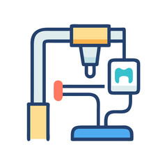Dental 3D printer icon for modern dentistry equipment