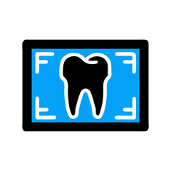 Tooth X-Ray Icon Image for Dental Health Concepts