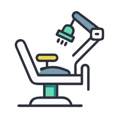 Dental Chair Icon: Modern Dentistry Treatment and Equipment