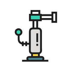 Minimalist Icon of a Vaporizer on Black Background