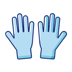 Obraz premium Medical Gloves Illustration on Black Background for Protection