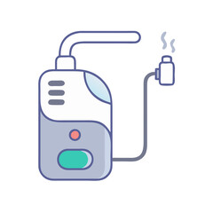 Cool Mist Humidifier Illustration on Black Background