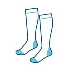 Pair of Blue Knee High Socks Illustration