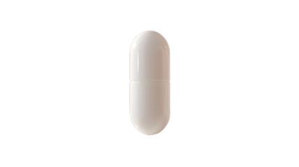 Falling white medicine pills capsule isolated on white background