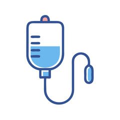 IV Drip Infusion Bag Cartoon Vector Illustration