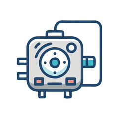 Cute cartoon smart home hub device icon design