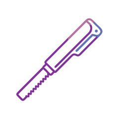 Modern Abstract Camping Knife Icon Vector Illustration