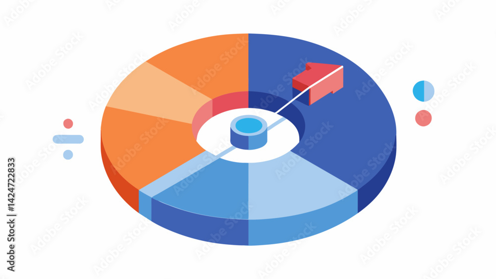 Poster a pie chart showing the breakdown of gender representation in the field of psychotherapy with a sign