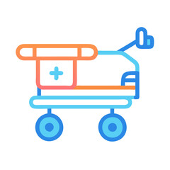 Futuristic medical transport vehicle for lunar missions or emergency