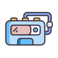 Medical device vector icon with tube and screen