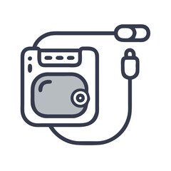 Portable dialysis machine illustration for home care solutions