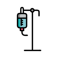 Simple water level icon on black background illustration