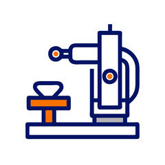 Hardness Testing Machine Icon with Bold Outline Style