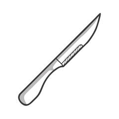 Stylized Fruit Peeler Illustration on Black Background Design