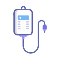 IV drip bag medical treatment illustration on black