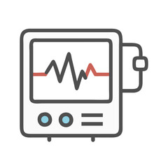 Heart Rate Monitor: Healthcare Diagnostics Equipment Vector Illustration